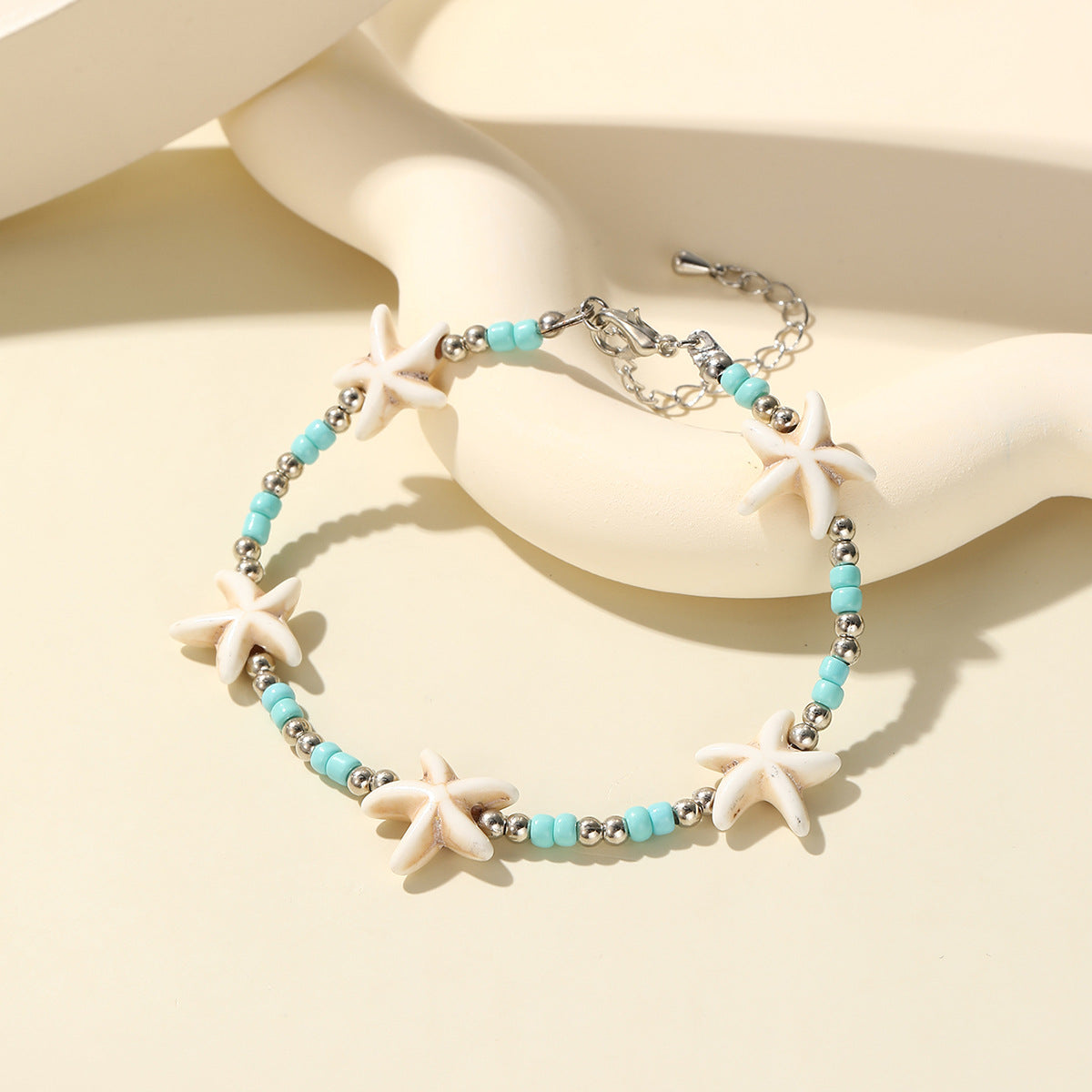 Wholesale Ocean Style Holiday Style Beach Series Beaded Shell Conch Starfish Bracelet